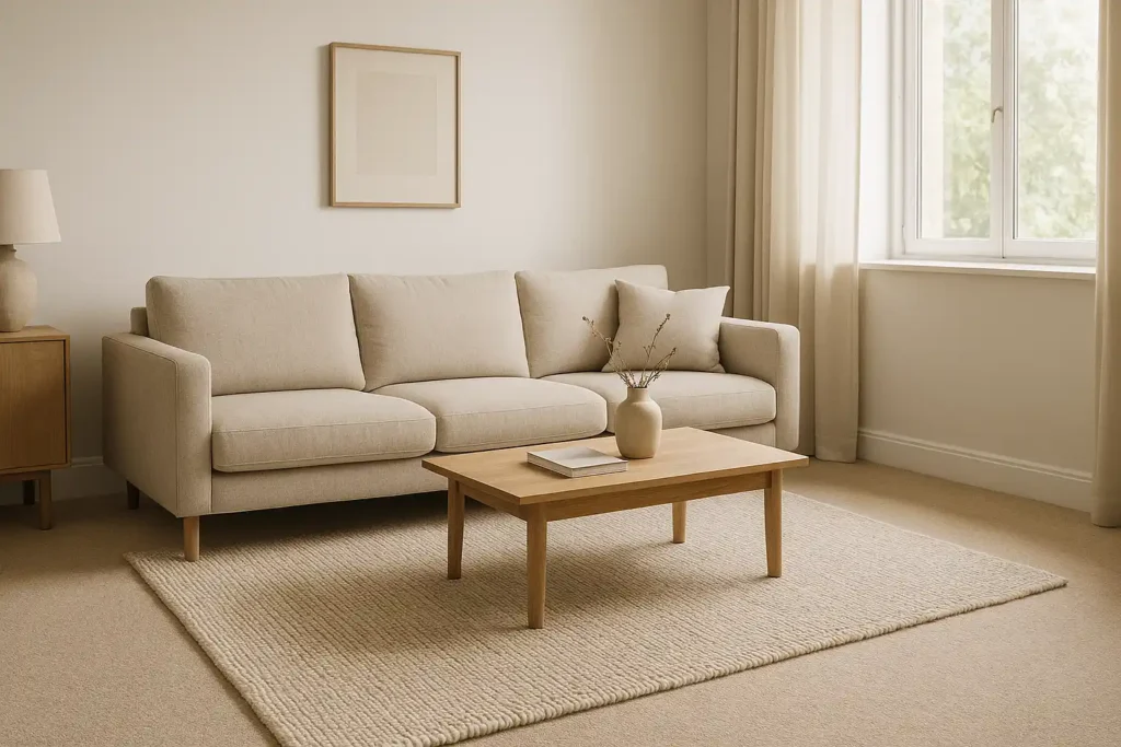 meble do salonu w jasnym kolorze białym