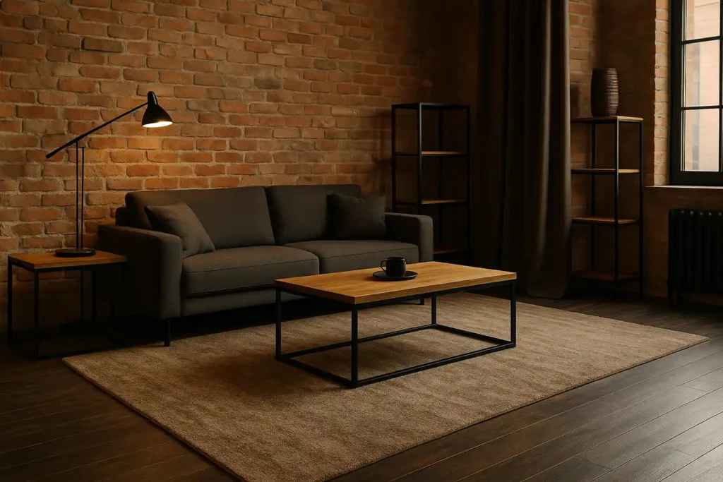 dywan do salonu z meblami nowo